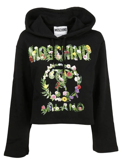 Shop Moschino Printed Hoodie