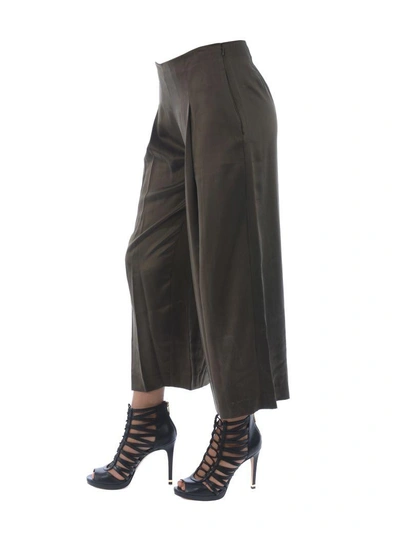 Shop Theory Coulotte Trousers In Verde Scuro