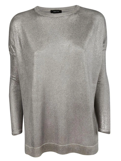 Shop Avant Toi Glossy Metallic Sweater