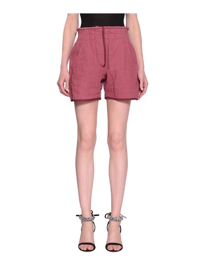 Shop Isabel Marant Esy Cotton Shorts In Rosa