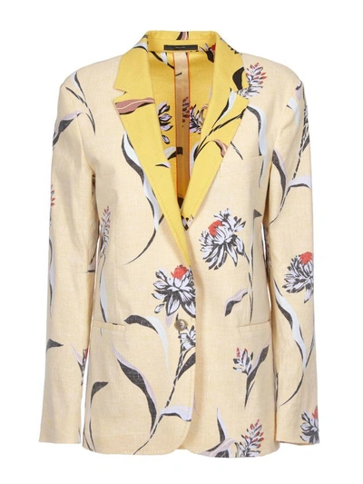 Shop Paul Smith Floral Blazer In Yellow