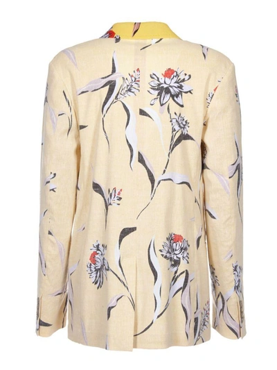 Shop Paul Smith Floral Blazer In Yellow