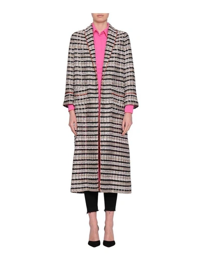 Shop Giada Benincasa Tweed Coat In Nero