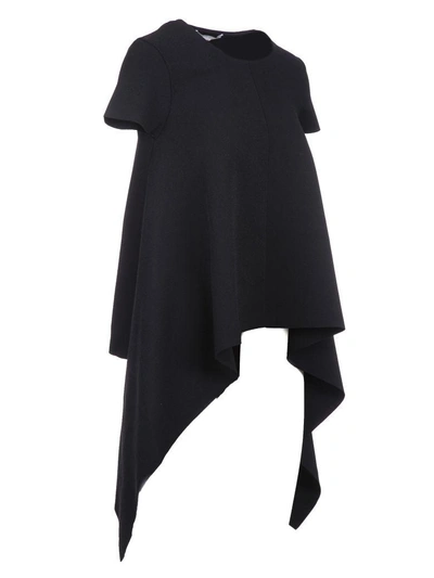 Shop Stella Mccartney Handkerchief Hem Top In Black