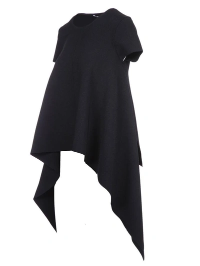 Shop Stella Mccartney Handkerchief Hem Top In Black