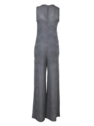 Shop M Missoni Missoni Ruffled Jumpsuit In Grey