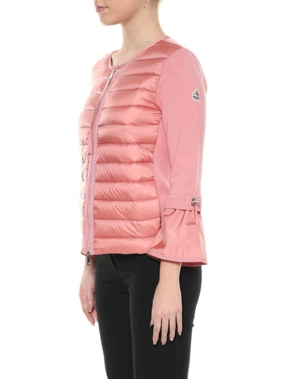 Shop Moncler Cardigan In Rosa