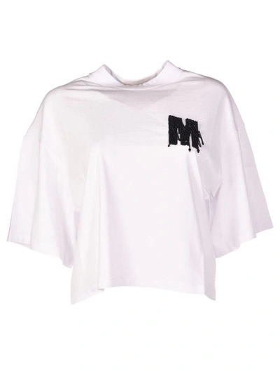 Shop Msgm Embellished High-neck T-shirt