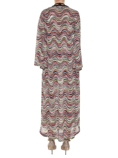 Shop Missoni Embroidered Long Beach Dress In Multi