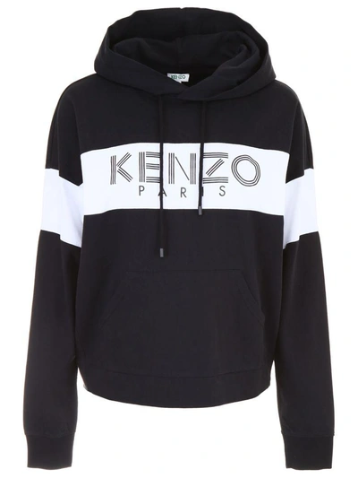 Shop Kenzo Logo Hoodie In Noirnero