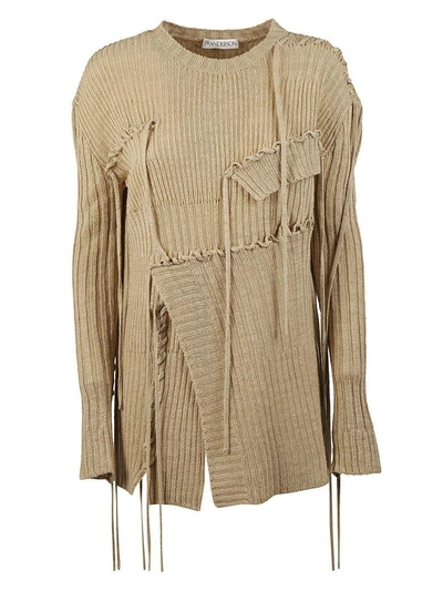 Shop Jw Anderson J.w. Anderson Distressed Sweater In Oatmeal