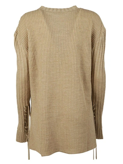 Shop Jw Anderson J.w. Anderson Distressed Sweater In Oatmeal