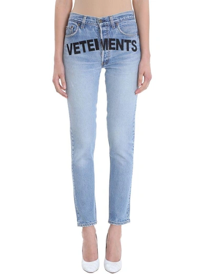 Shop Vetements X Levi-s Jeans In Blue