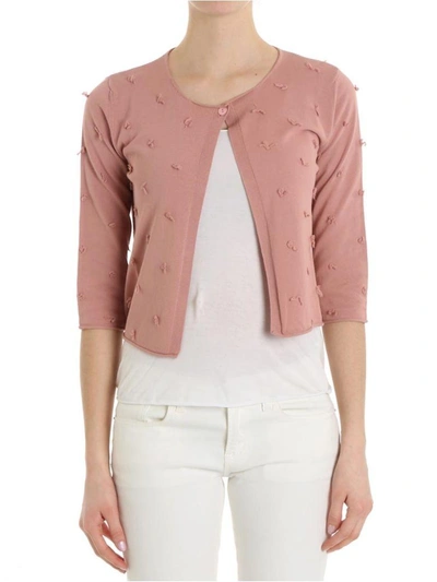 Shop Kangra Cotton Cardigan In Pink