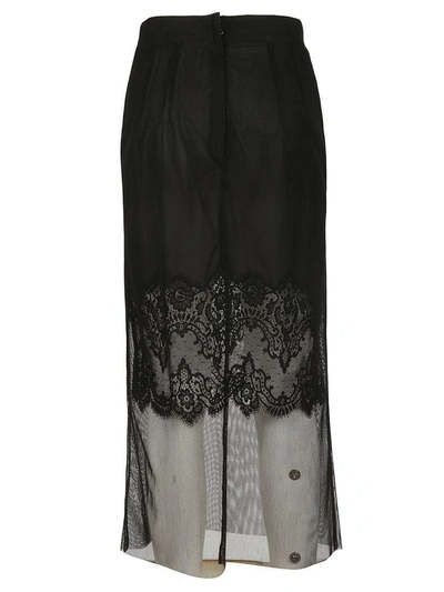 Shop Dolce & Gabbana Layered Lace Skirt In Black