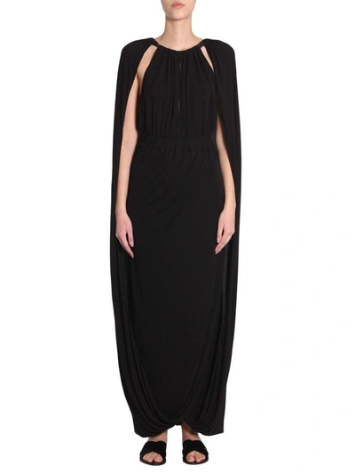 Shop Alberta Ferretti Long Dress In Nero