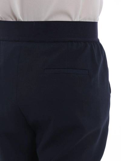 Shop Giorgio Armani High Waist Trousers In Blue