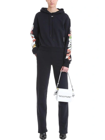 Shop Off-white Flower Jersey Track Pants In Black