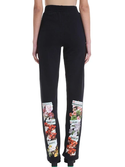 Shop Off-white Flower Jersey Track Pants In Black