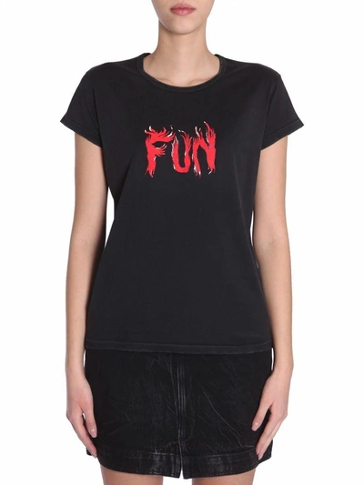 Shop Givenchy Flame Fun Emblem T-shirt In Nero