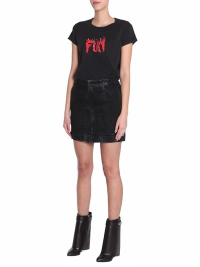 Shop Givenchy Flame Fun Emblem T-shirt In Nero