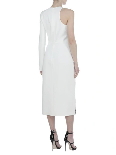 Shop David Koma One Shoulder Dress In White