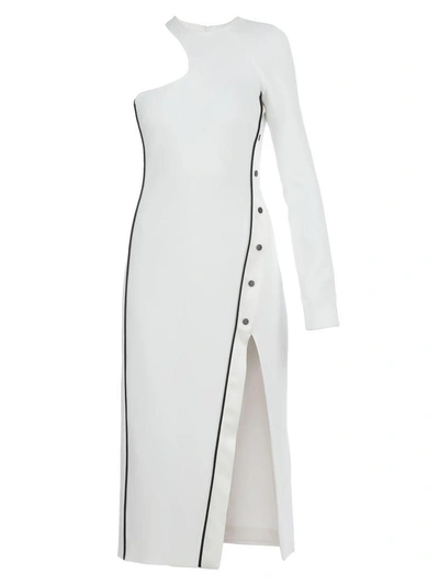 Shop David Koma One Shoulder Dress In White