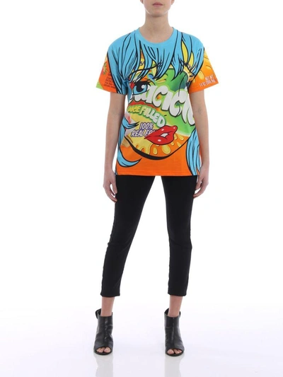 Shop Moschino Icicle Print T-shirt In Amulticolor