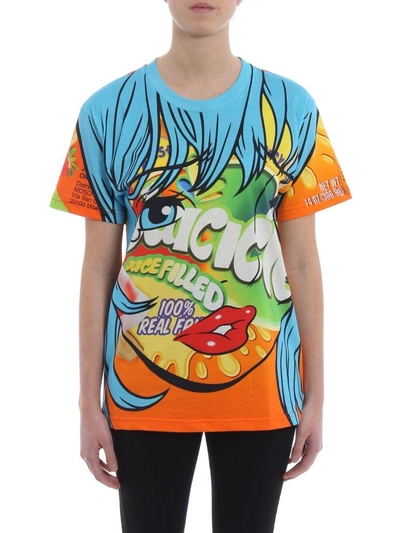 Shop Moschino Icicle Print T-shirt In Amulticolor