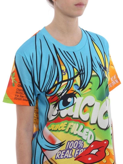 Shop Moschino Icicle Print T-shirt In Amulticolor