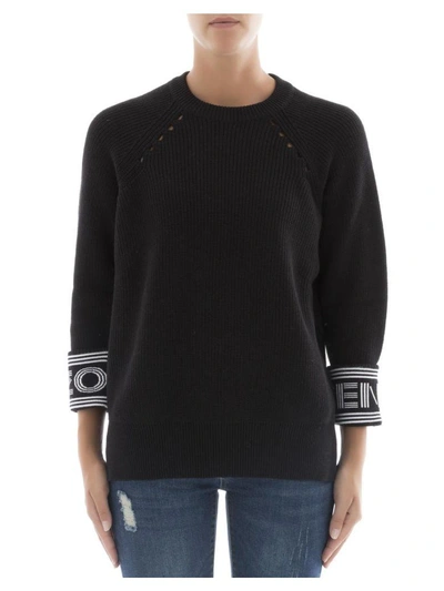 Shop Kenzo Black Cotton Sweatshirt