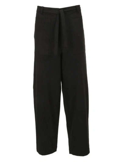 Shop Sara Lanzi Wide Trousers In Black