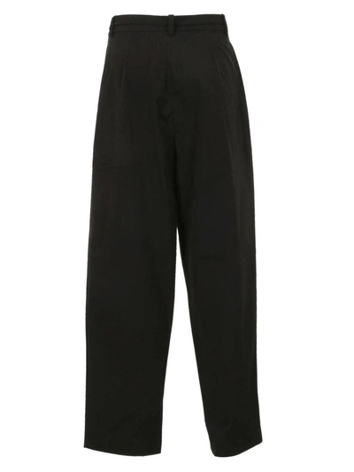 Shop Sara Lanzi Wide Trousers In Black