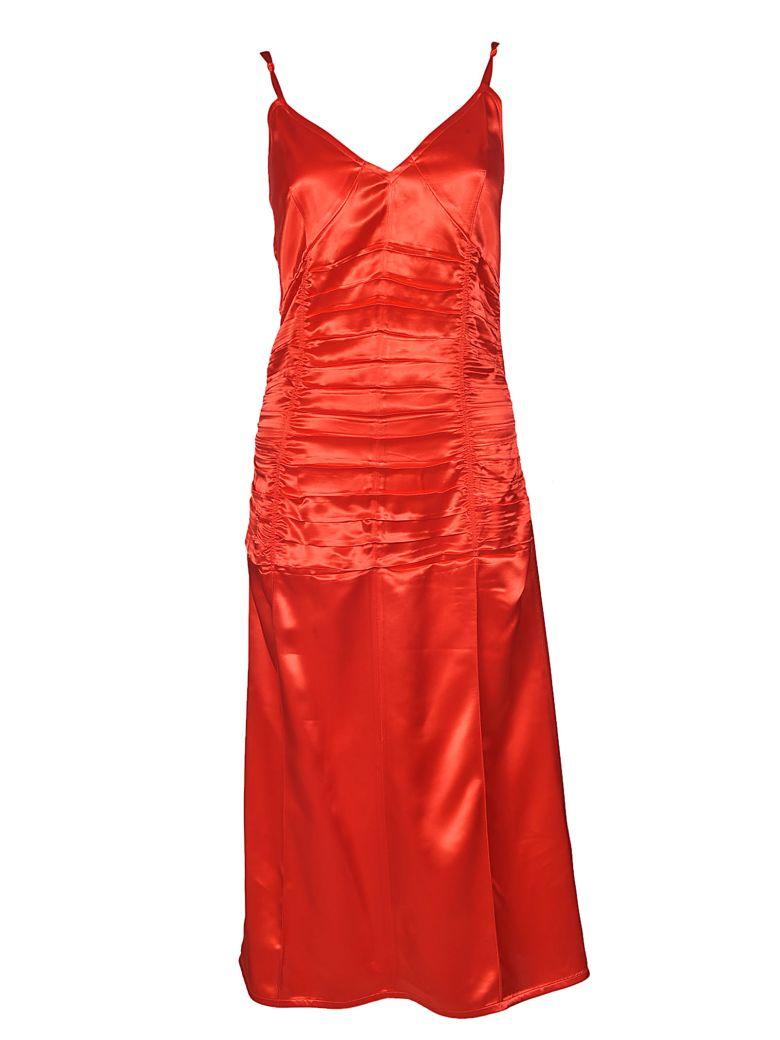 helmut lang ruched slip dress