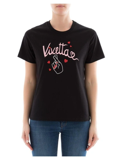 Shop Vivetta Black Cotton T-shirt