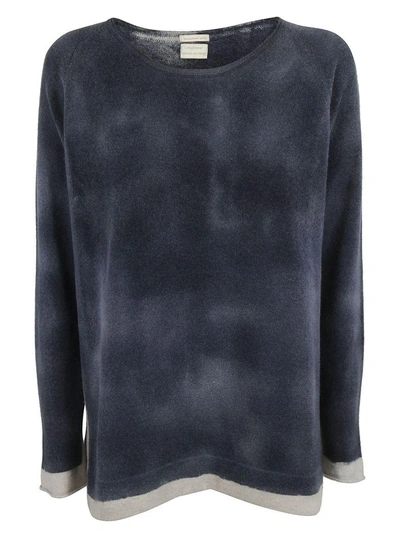 Shop Massimo Alba Contrast Detail Sweater In Blue