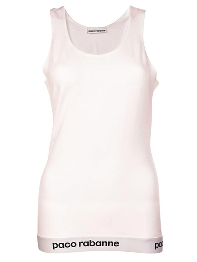 Shop Paco Rabanne Fitted Tank Top In White
