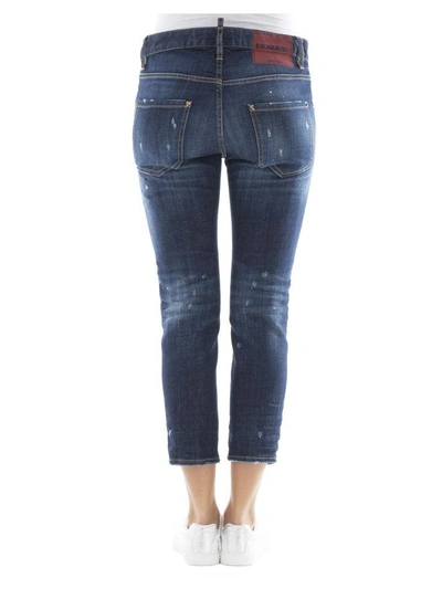 Shop Dsquared2 Blue Cotton Jeans