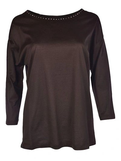 Shop Fabiana Filippi Loose-fitting Blouse In Brown