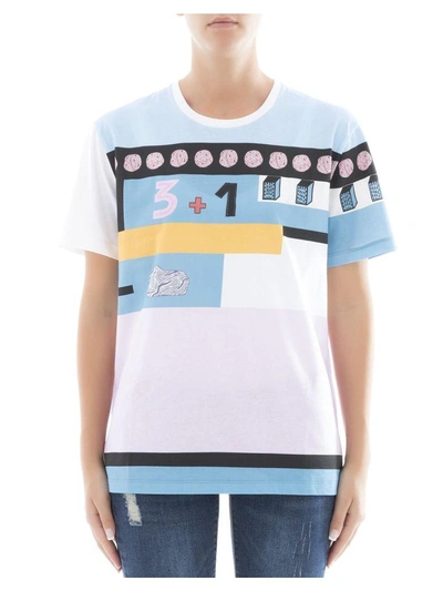 Shop Valentino Multicolor Cotton T-shirt