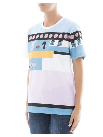 Shop Valentino Multicolor Cotton T-shirt