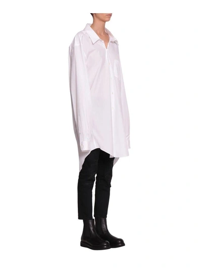 Shop Junya Watanabe Oversized Cotton Shirt In Bianco