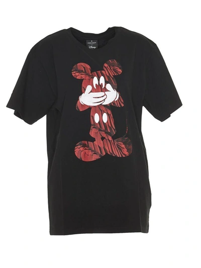 Shop Marcelo Burlon County Of Milan Mickey Mouse Tshirt In Black Red