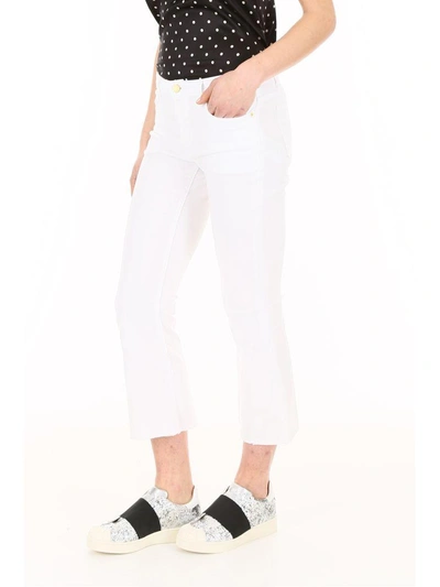 Shop Michael Michael Kors Cropped Jeans In White (white)