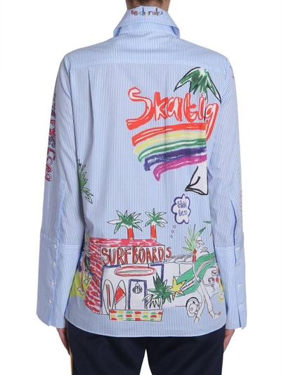 Shop Mira Mikati Venice Beach Printed Shirt In Celeste