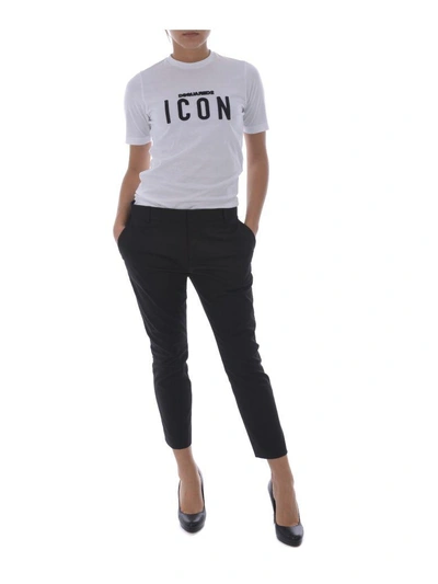 Shop Dsquared2 Icon T-shirt In Bianco