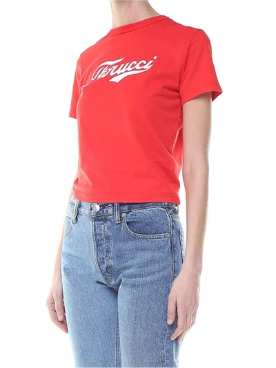 Shop Fiorucci Cola Cotton-jersey T-shirt In Rosso
