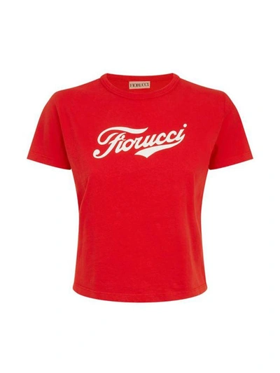 Shop Fiorucci Cola Cotton-jersey T-shirt In Rosso