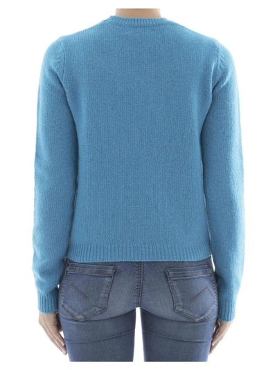 Shop Acne Studios Light Blue Wool Sweatshirt