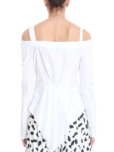 Shop Off-white Off Shoulder Shirt In White
